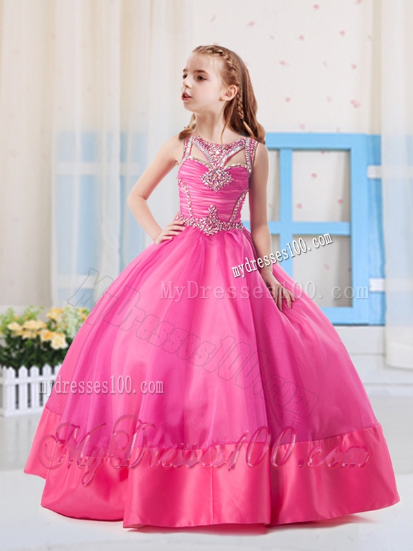 Fashionable Ball Gowns Scoop Party Girl Dress with Side Zipper
