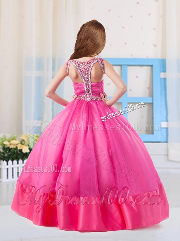 Fashionable Ball Gowns Scoop Party Girl Dress with Side Zipper