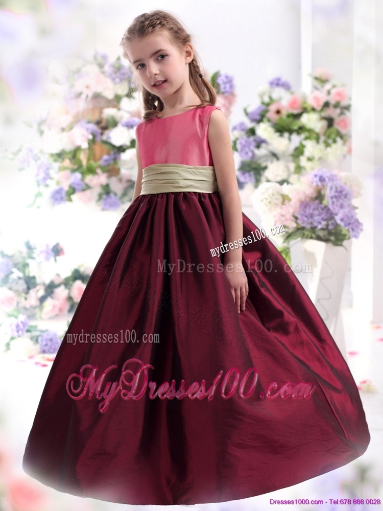 Perfect Multi Color Ruffled 2016 Party Girl Dress with Sash