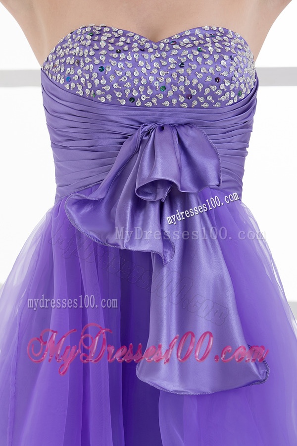 A-line Strapless Sleeveless Beading and Ruching Evening Dress
