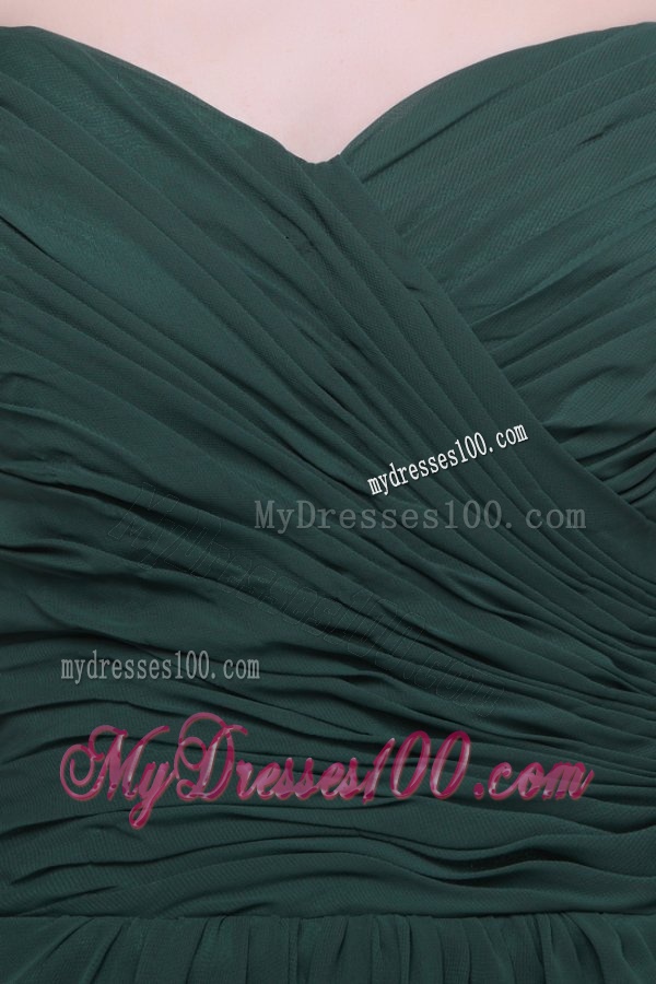 Cheap Sweetheart Chiffon Empire Ruched Floor-length Evening Dress