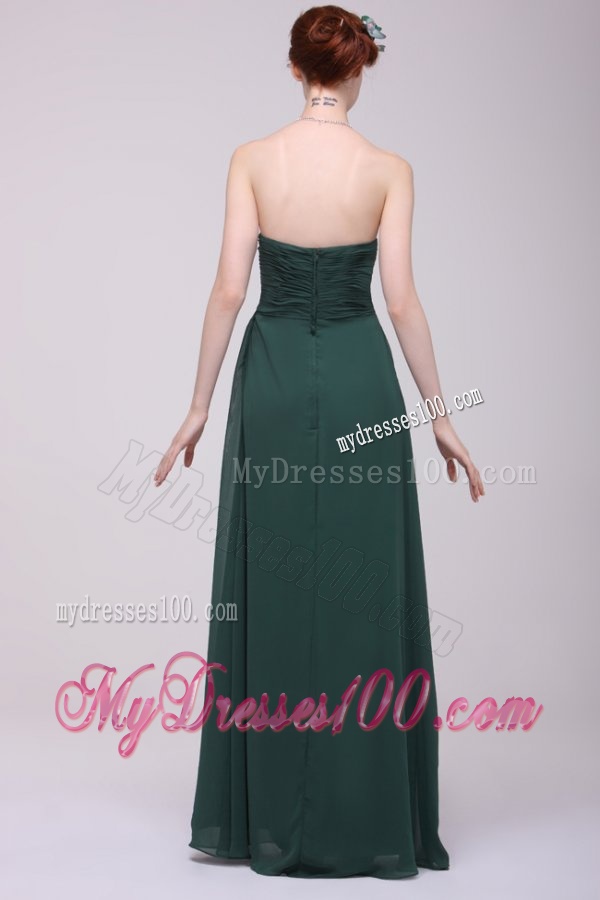 Cheap Sweetheart Chiffon Empire Ruched Floor-length Evening Dress