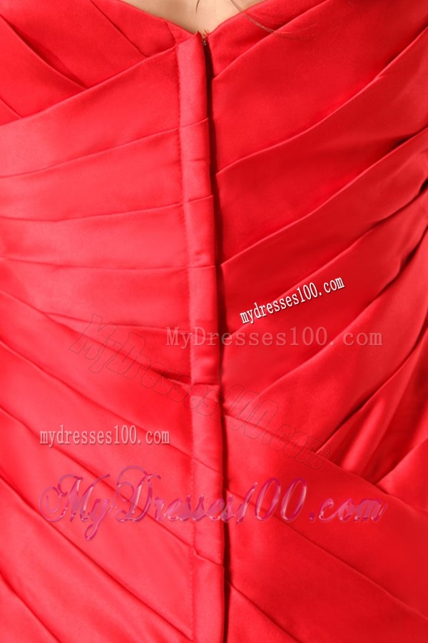 Sheath Wine Red Sweetheart Taffeta Beading Evening Dress for Girl