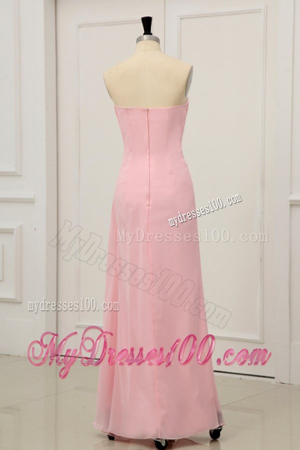 Sweetheart Chiffon Empire Rhinestone and Beading Evening Dress with High Silt