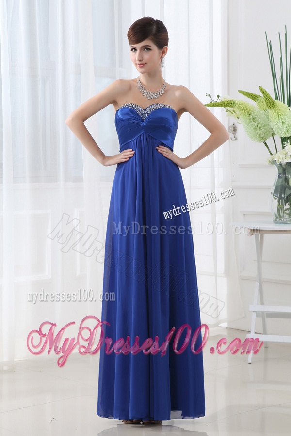 Sweetheart Empire Backless Beading Evening Dress
