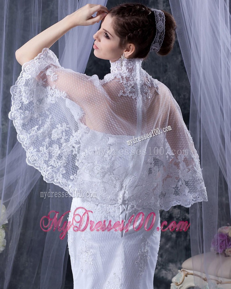 2016 Custom Made Mermaid Strapless Lace Wedding Dresses with Appliques