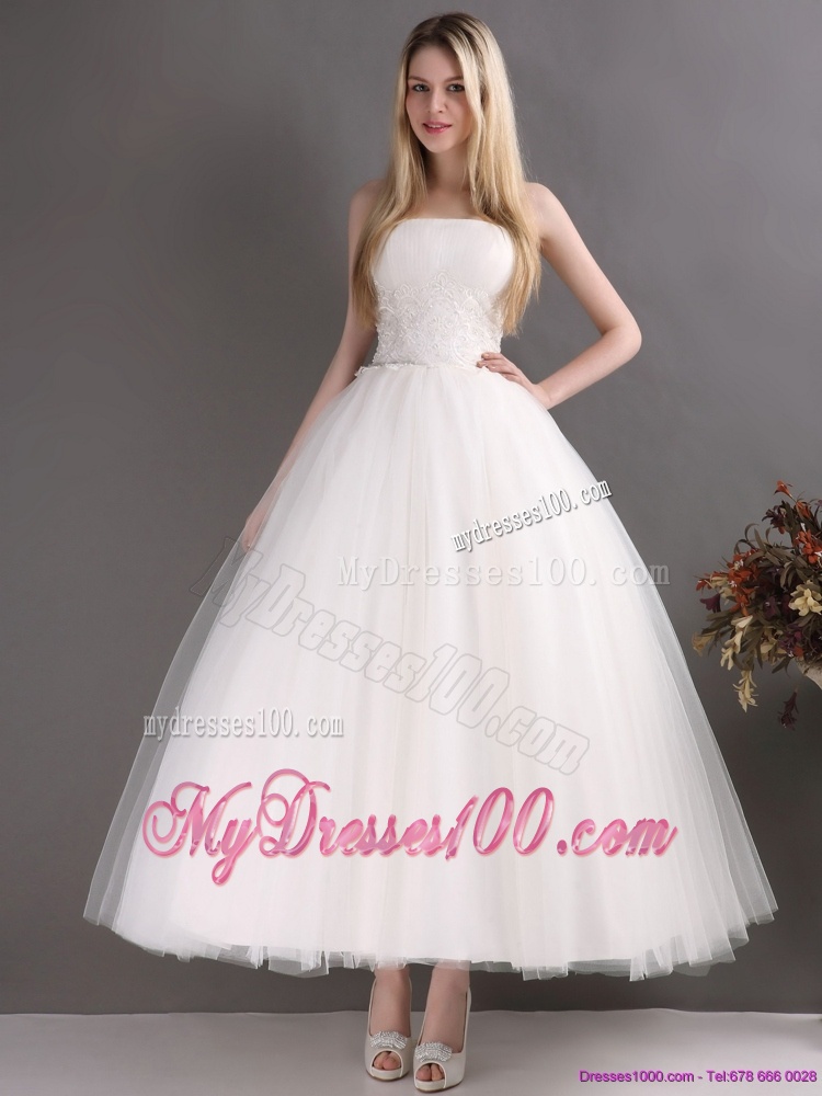 2016 Perfect Sweetheart Ankle-length Lace Wedding Dress