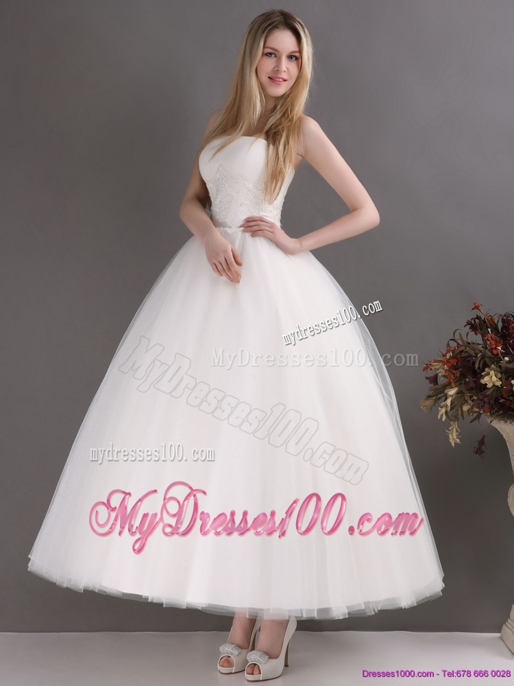 2016 Perfect Sweetheart Ankle-length Lace Wedding Dress