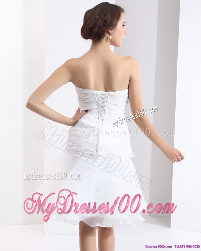 2016 Wonderful Strapless Wedding Dress with Knee-length