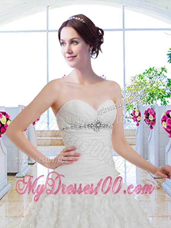Best Selling Sweetheart Beaded Wedding Gowns for Garden