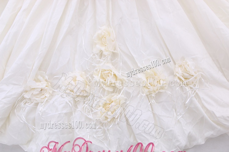 Classical Court Train Wedding Dress with Beading