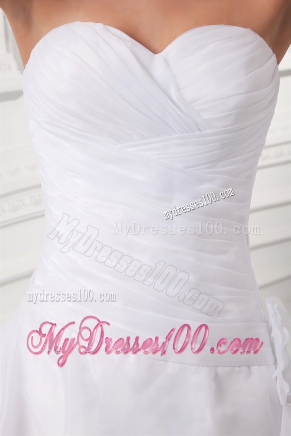 Court Train Elegant A-line Sweetheart Wedding Dress with Pick-ups