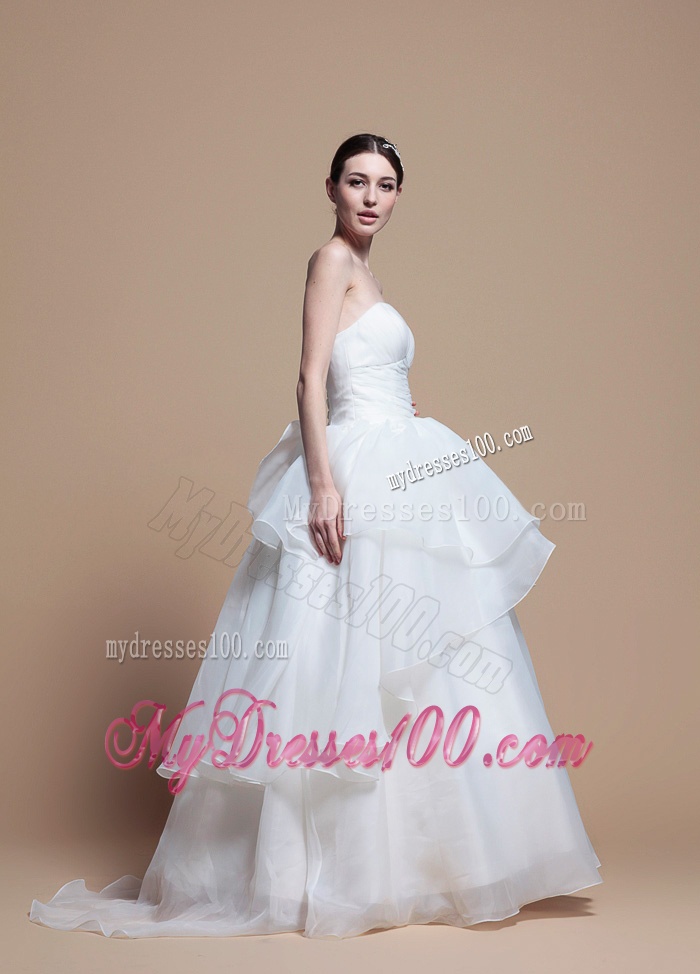 Designer Ball Gown Sweetheart Wedding Dresses with Ruching