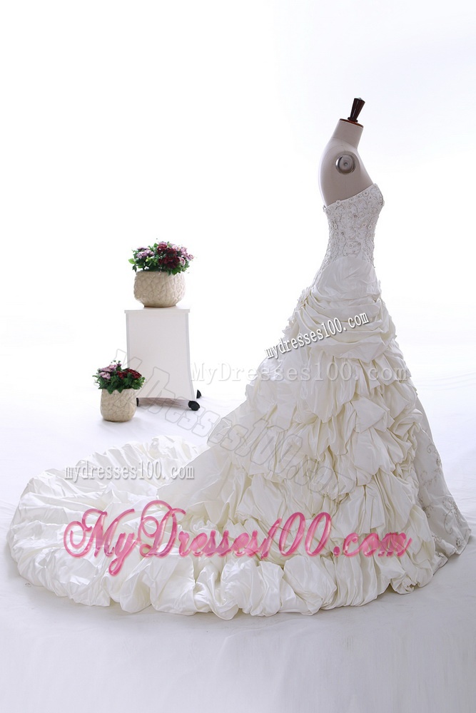 Most Popular Beading and Embroidery Court Train Wedding Dresses for 2016