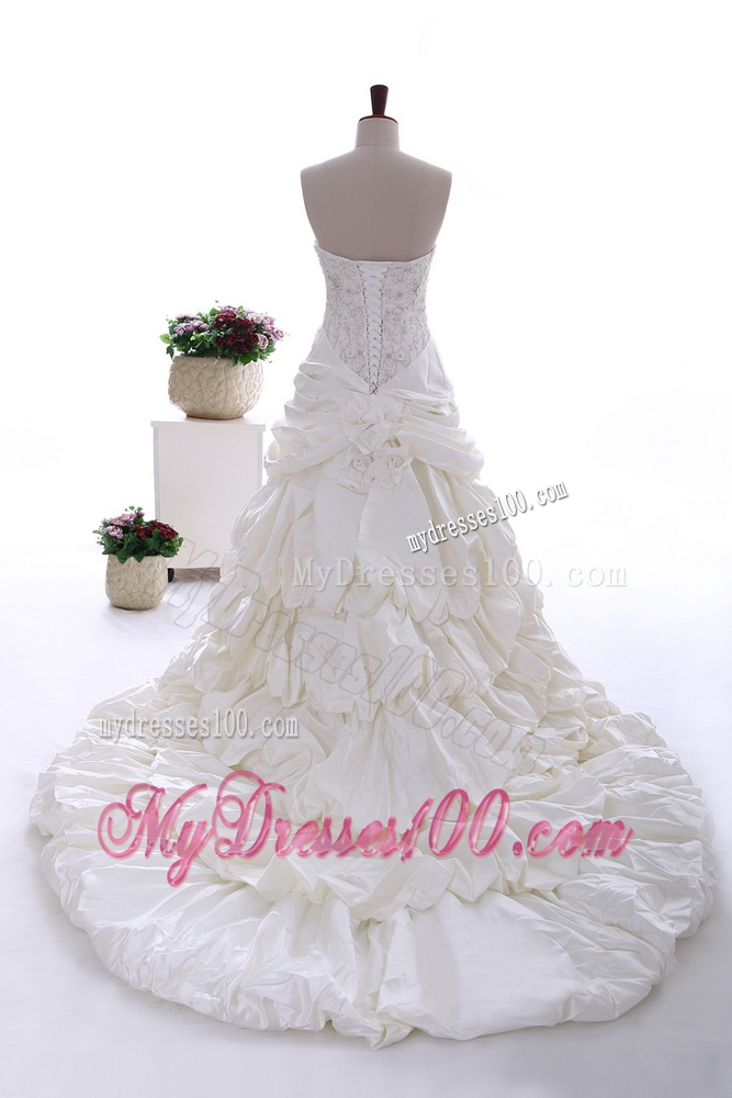 Most Popular Beading and Embroidery Court Train Wedding Dresses for 2016