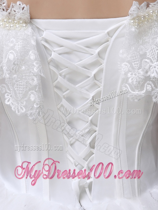 Off the Shoulder Wedding Dresses with High Low