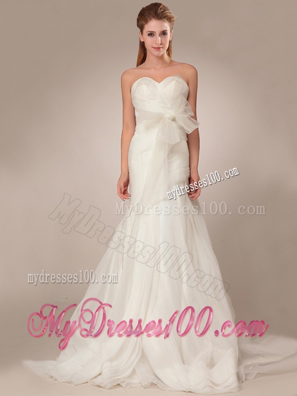 The brand new style Mermind Wedding Dresses with Bowknot and Ruching