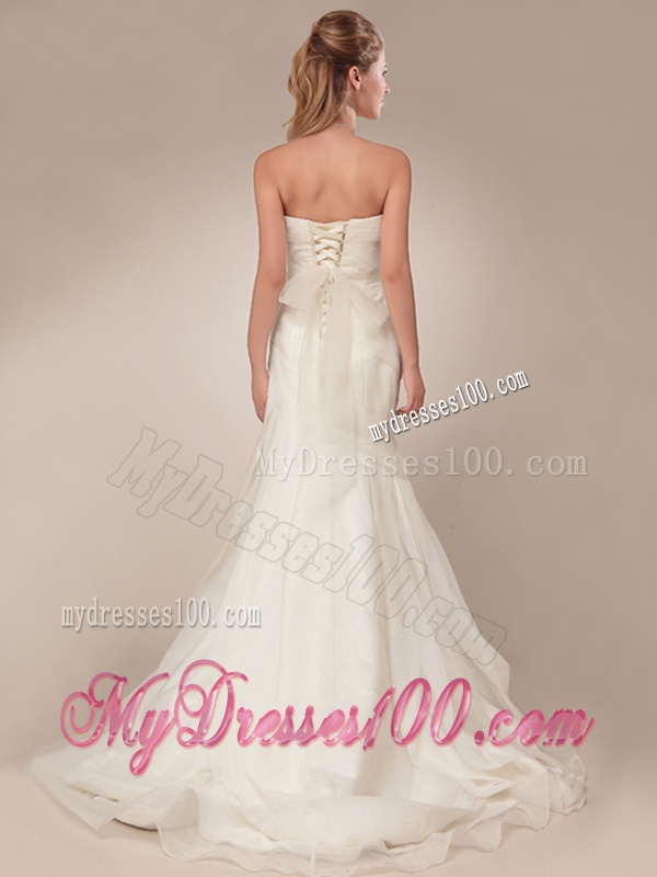 The brand new style Mermind Wedding Dresses with Bowknot and Ruching