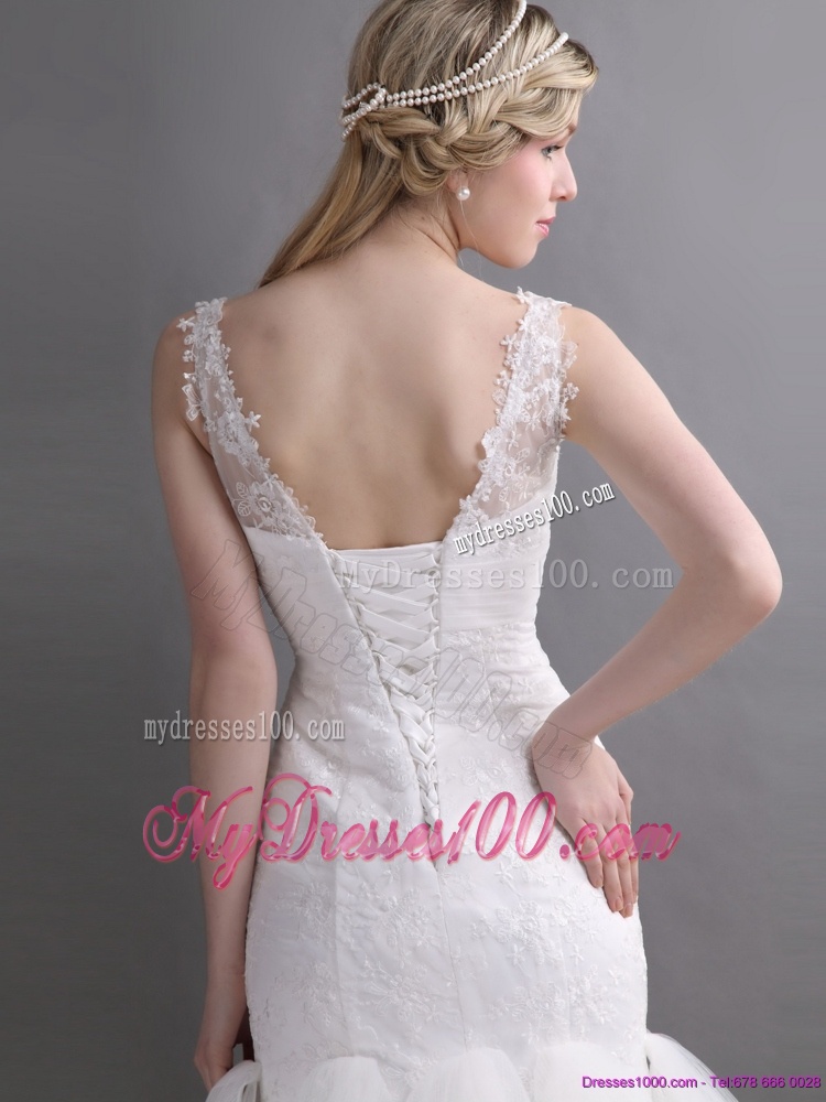 Wonderful Mermaid Wedding Dress with Lace and Ruffles for 2016
