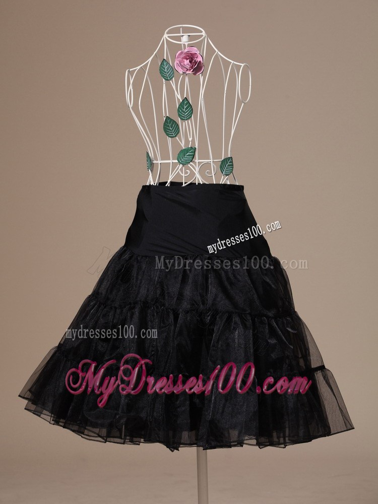 Brand New Black Organza Tea-length Wedding Petticoat