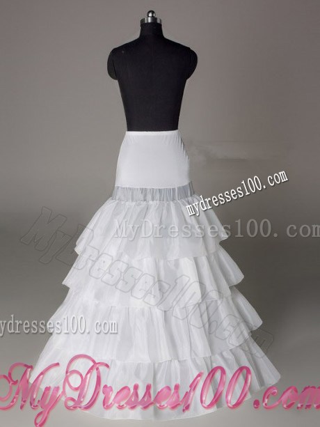 Four Layers Hot Selling Taffeta Floor-length Wedding Petticoat