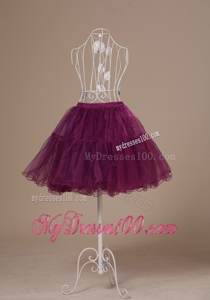 Hot Selling Fushsia Mini-length Petticoat