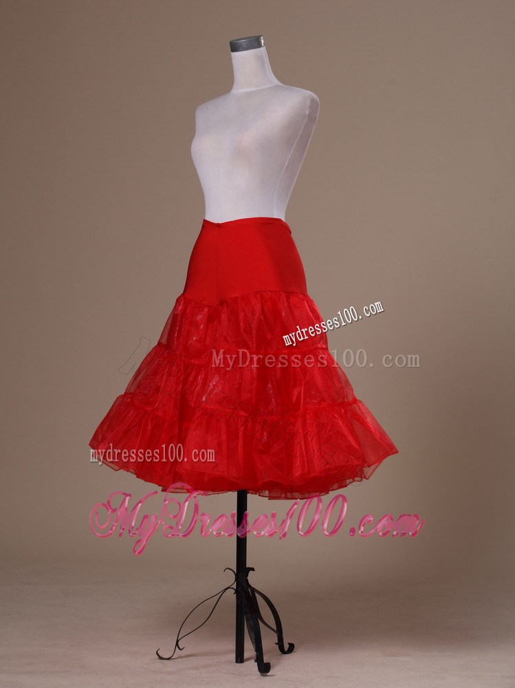 Hot Selling Red Organza Mini-length Petticoat