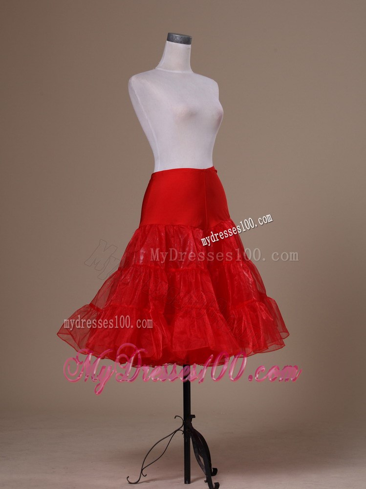 Hot Selling Red Organza Mini-length Petticoat
