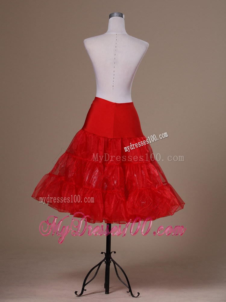 Hot Selling Red Organza Mini-length Petticoat