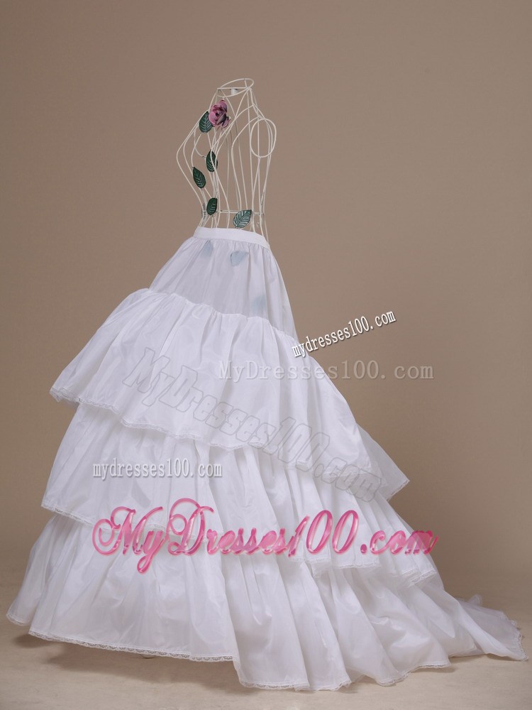 Hot Selling Taffeta Brush Train Wedding Petticoat