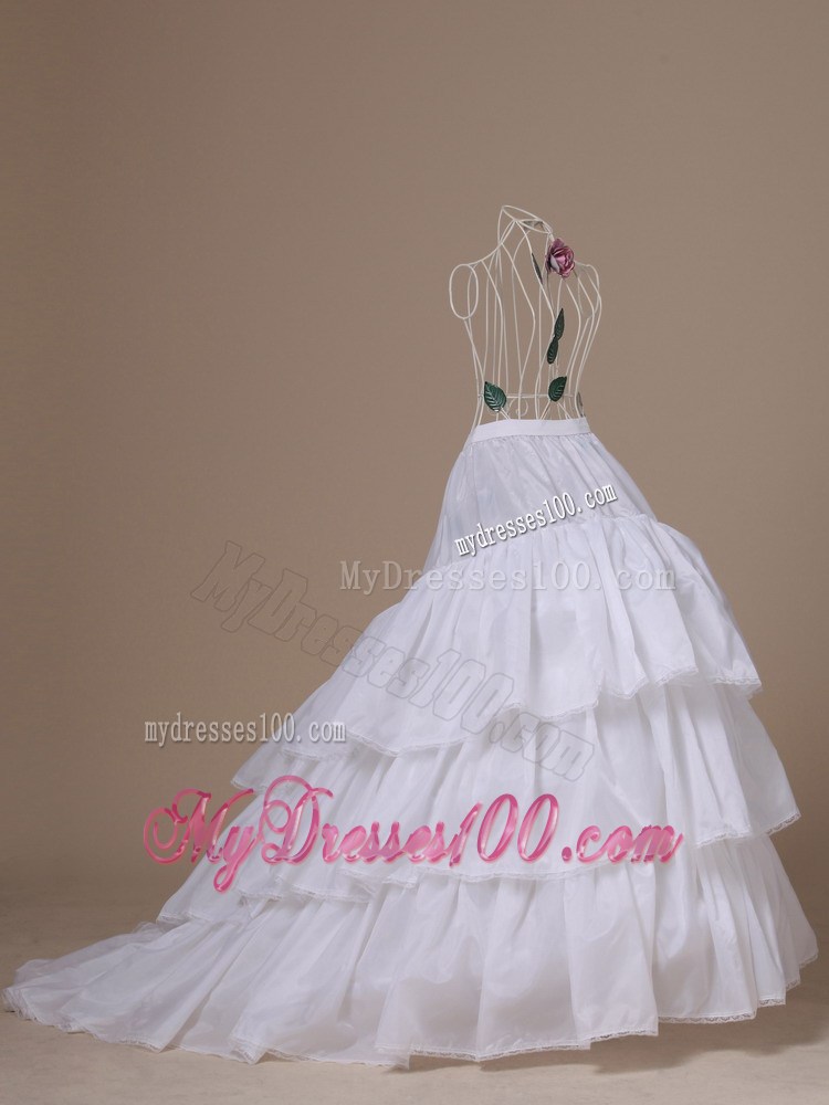 Hot Selling Taffeta Brush Train Wedding Petticoat