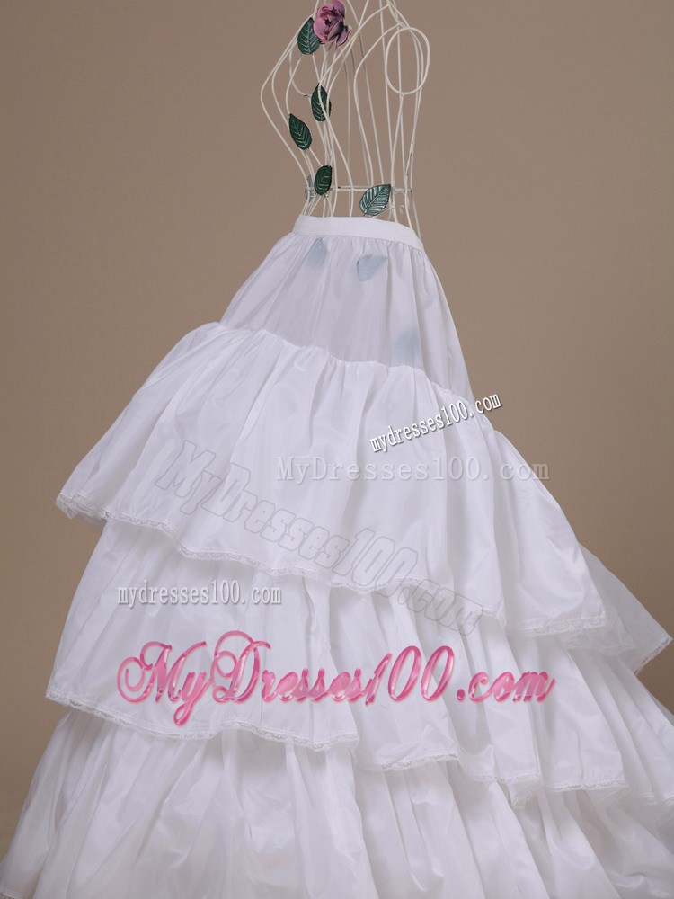 Hot Selling Taffeta Brush Train Wedding Petticoat