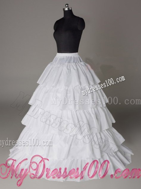 Hot Selling Taffeta Five Layers Floor-length Wedding Petticoat