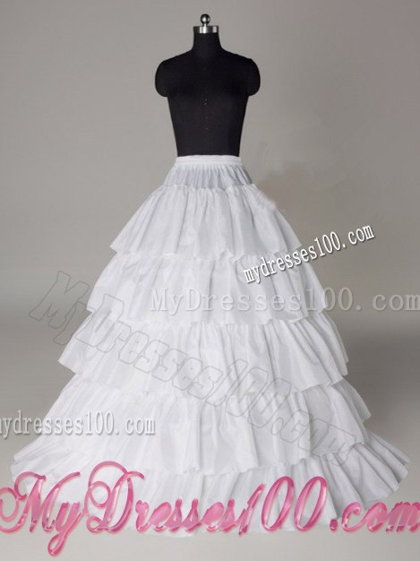 Hot Selling Taffeta Five Layers Floor-length Wedding Petticoat