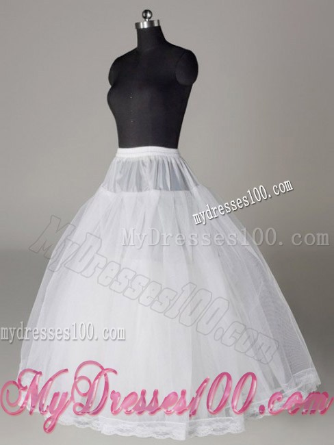 Lace Edge Ball Gown Organza Floor-length Wedding Petticoat