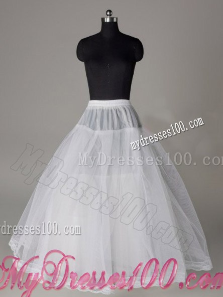 Lace Edge Ball Gown Organza Floor-length Wedding Petticoat
