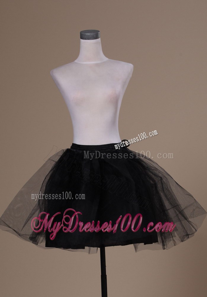 Lovely Mini-length Black Organza Petticoat