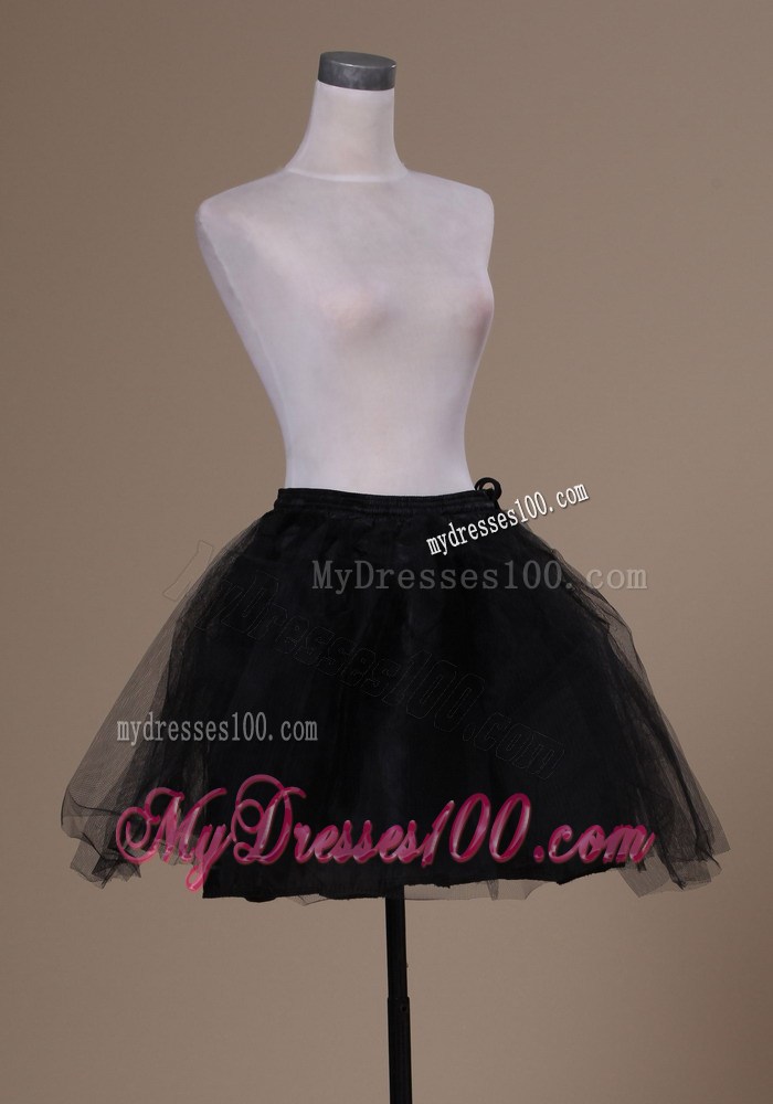 Lovely Mini-length Black Organza Petticoat