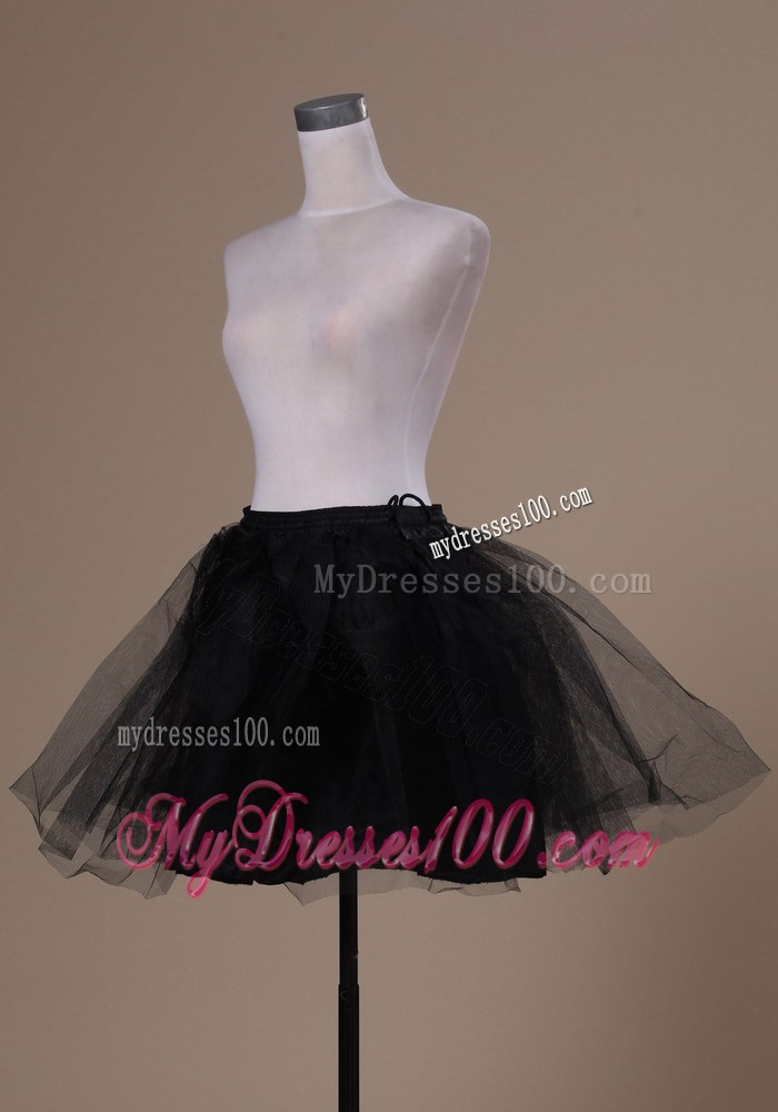 Lovely Mini-length Black Organza Petticoat