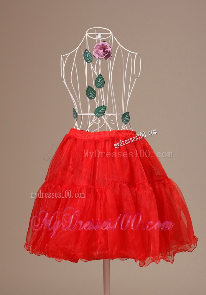 Mini-length Hot Selling 2013 Red Petticoat