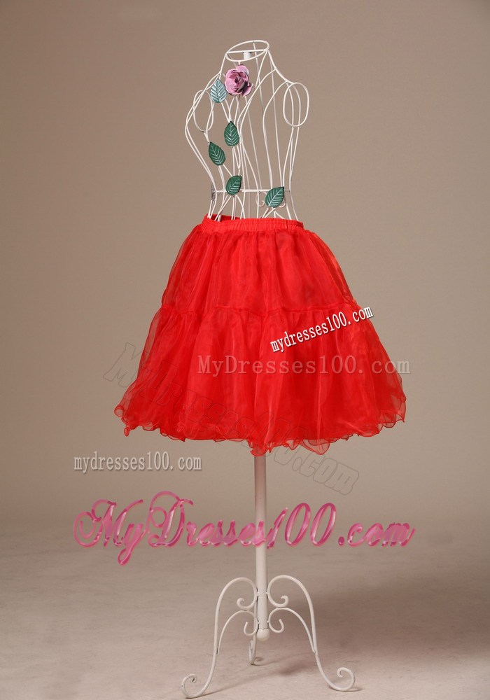 Mini-length Hot Selling 2013 Red Petticoat