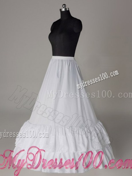 Two Layers A-line Taffeta Floor-length Petticoat