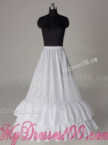 Two Layers A-line Taffeta Floor-length Petticoat