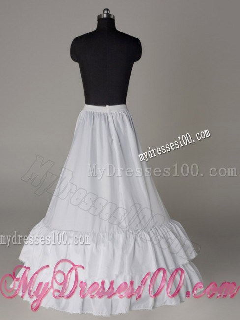 Two Layers A-line Taffeta Floor-length Petticoat