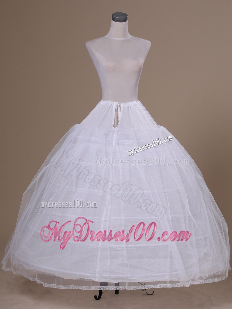White Tulle Floor-length Petticoat