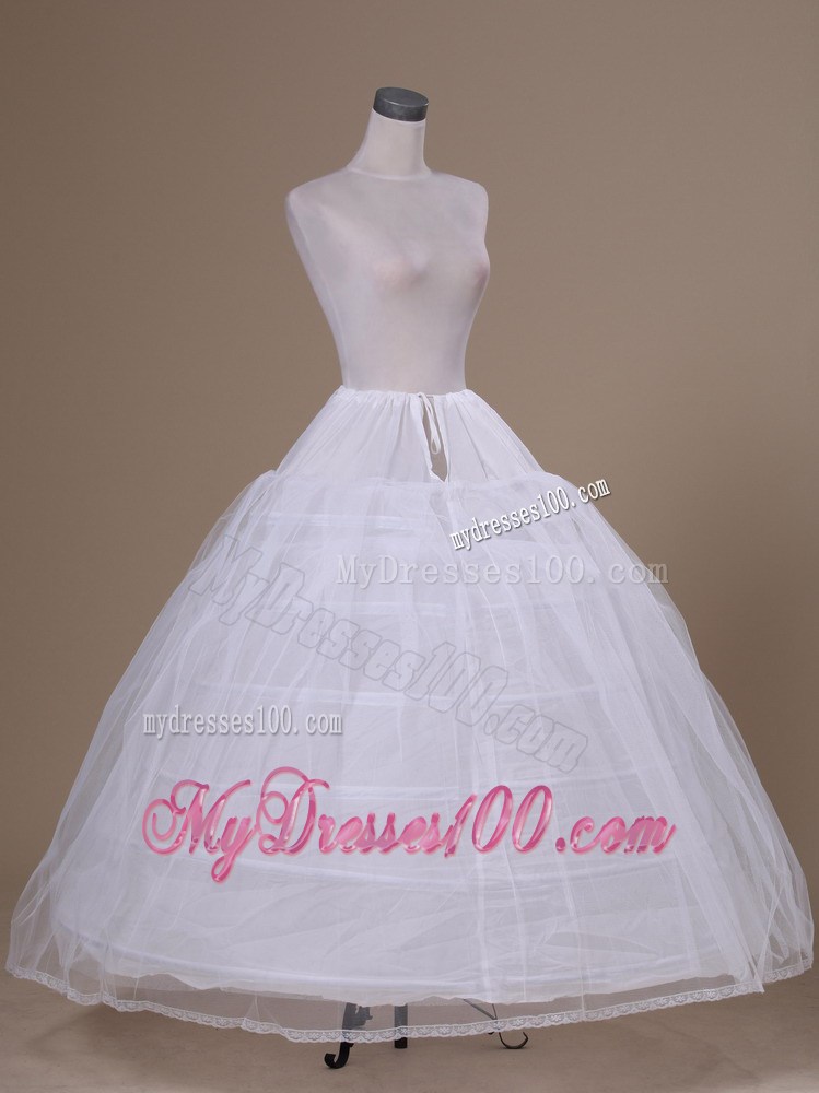 White Tulle Floor-length Petticoat