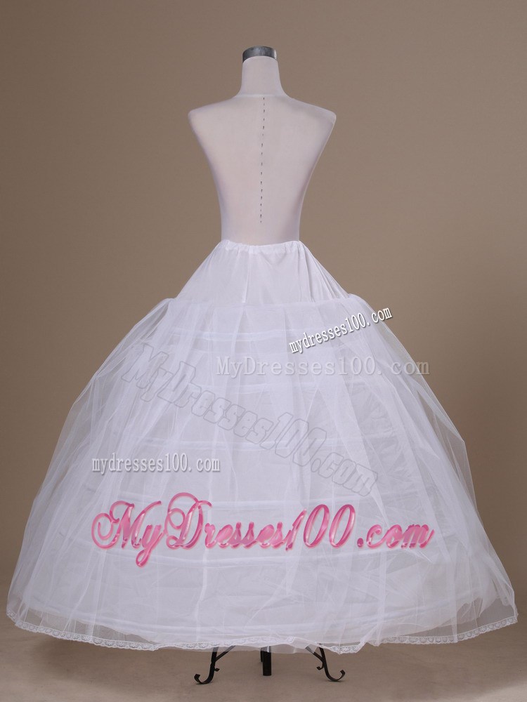 White Tulle Floor-length Petticoat