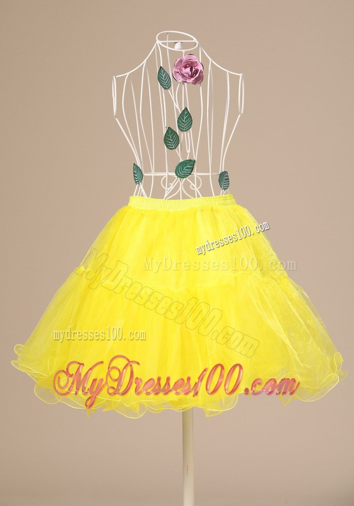 Yellow Hot Selling Mini-length Petticoat