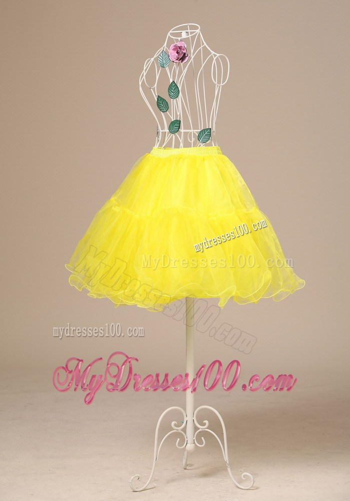 Yellow Hot Selling Mini-length Petticoat