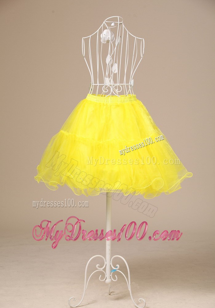 Yellow Hot Selling Mini-length Petticoat